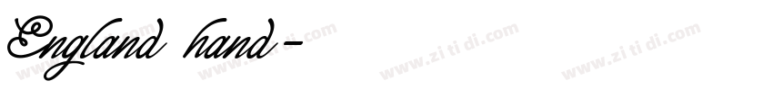 England hand字体转换